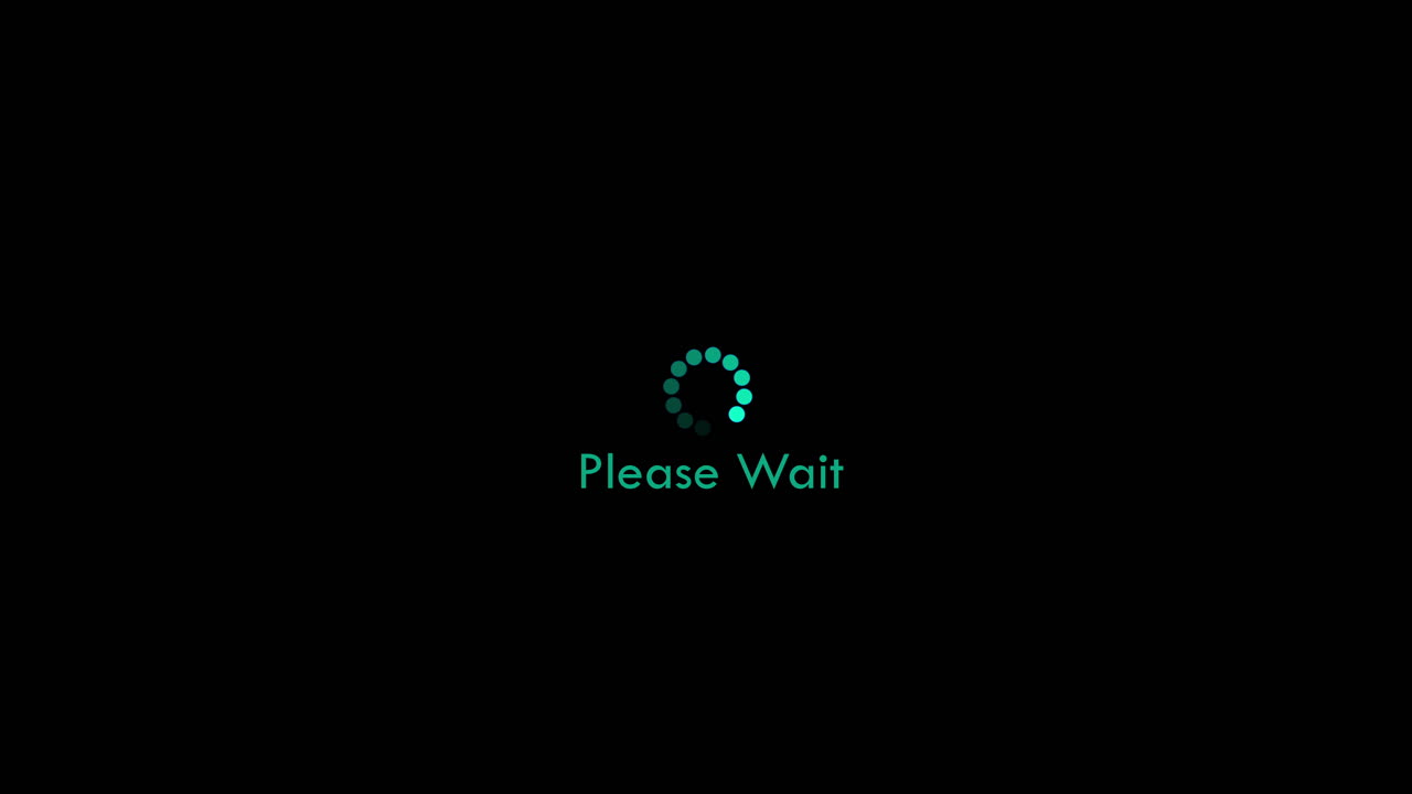 Digital Loading Animation with 'Please Wait' Text