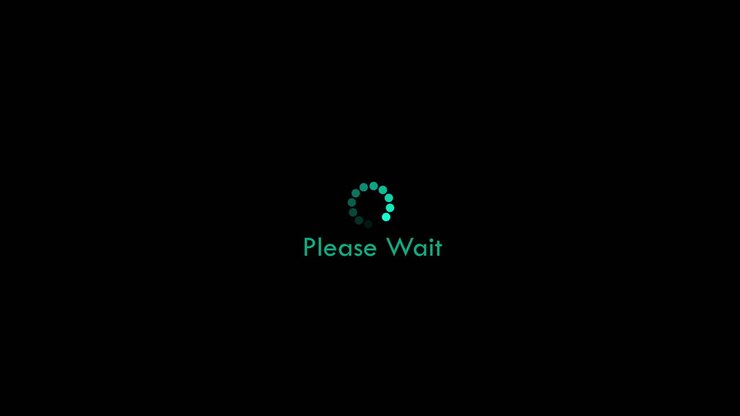 Digital Loading Animation with 'Please Wait' Text