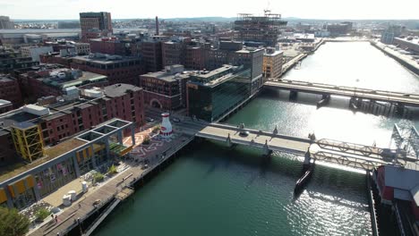 aerial view of south boston, massachusetts usa