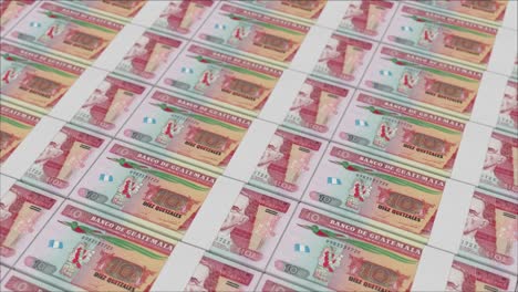 10-Billetes-De-Quetzal-Guatemaltecos-Impresos-Por-Una-Prensa-Monetaria