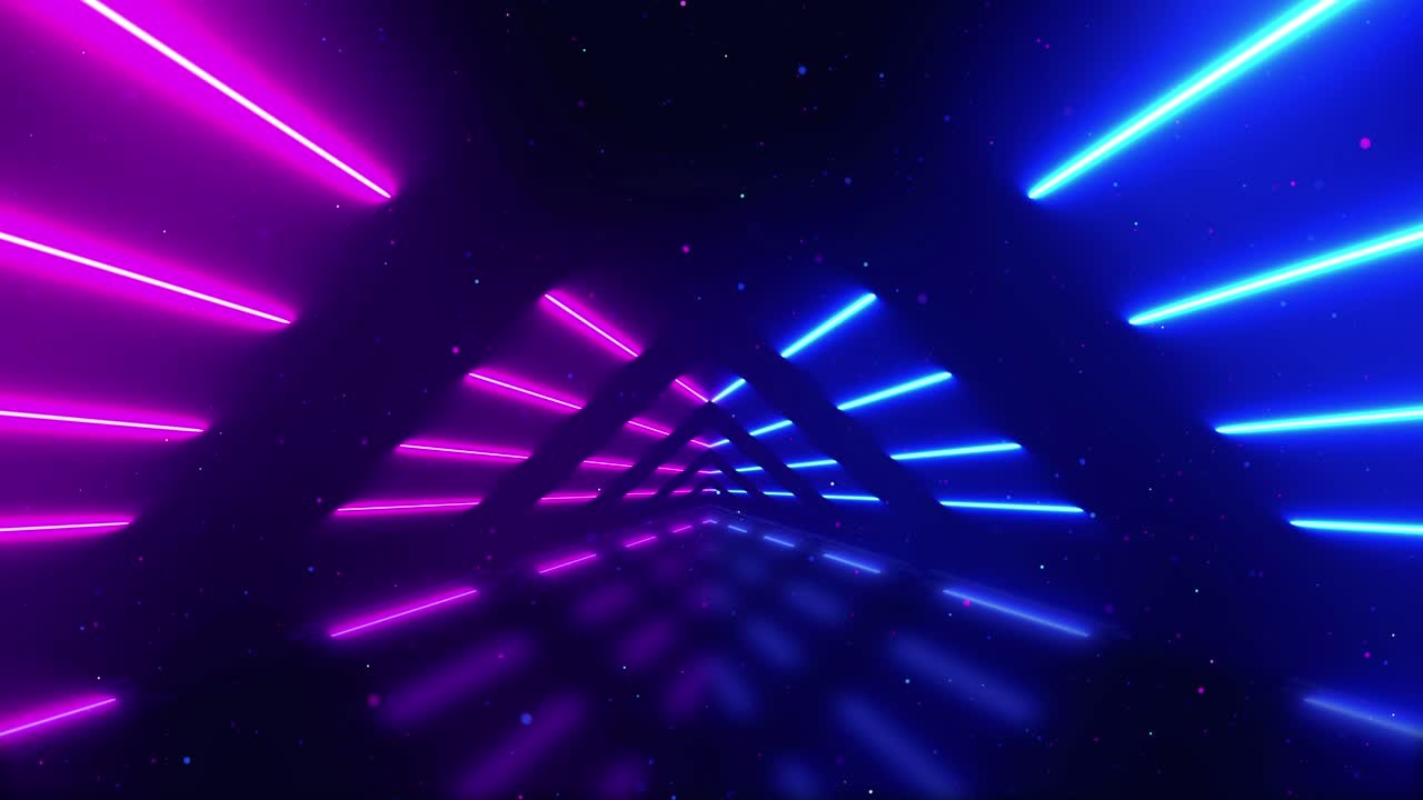 Neon Triangle Tunnel
