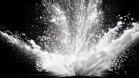 white foam explosion