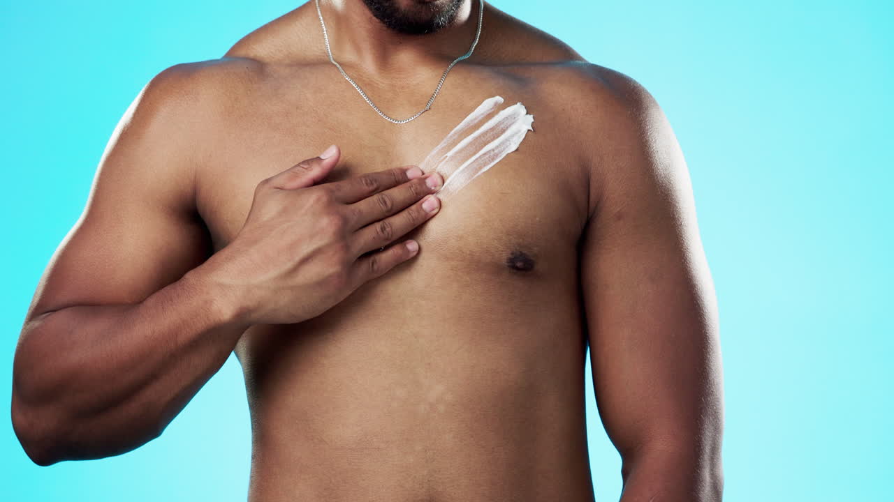 Beauty, body or man with cream product for luxury