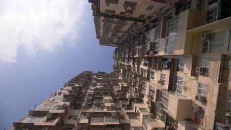 looking up at hong kong tower block