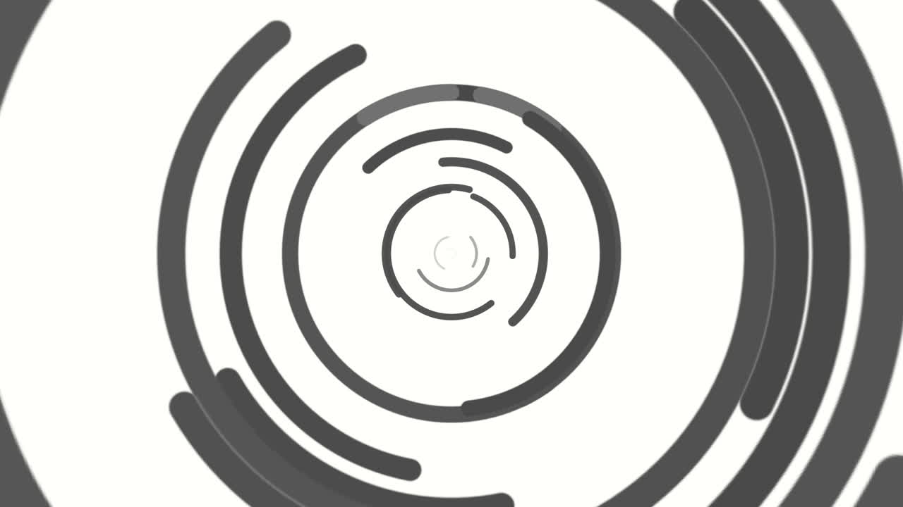 검은 추상 나선형 및 현기증 패턴