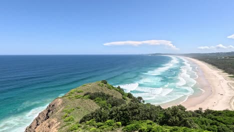 time-lapse of a picturesque coastal scene with waves