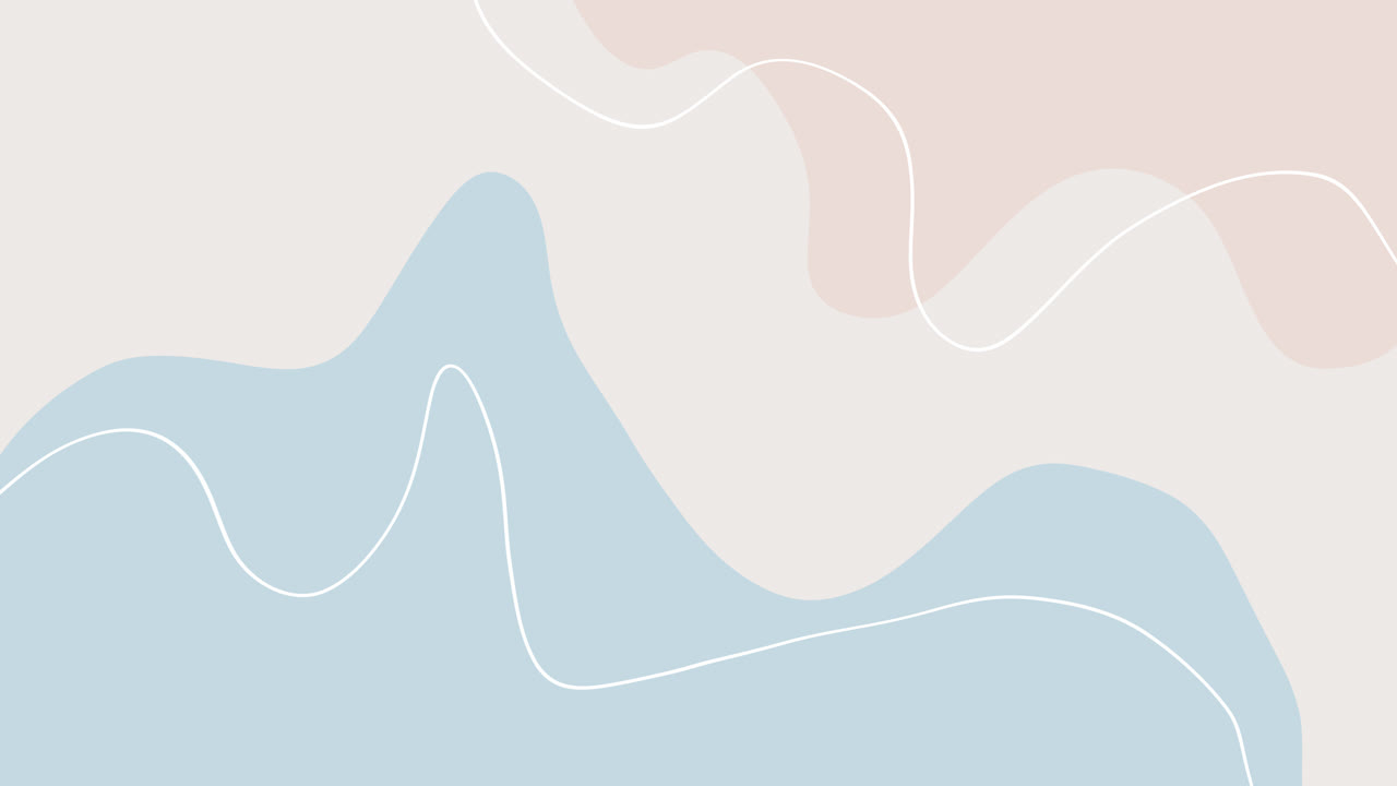 Animated Abstract Background with Organic Pastel Shapes and Wavy Lines