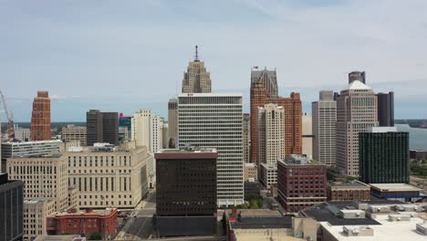 downtown detroit 4k drone video