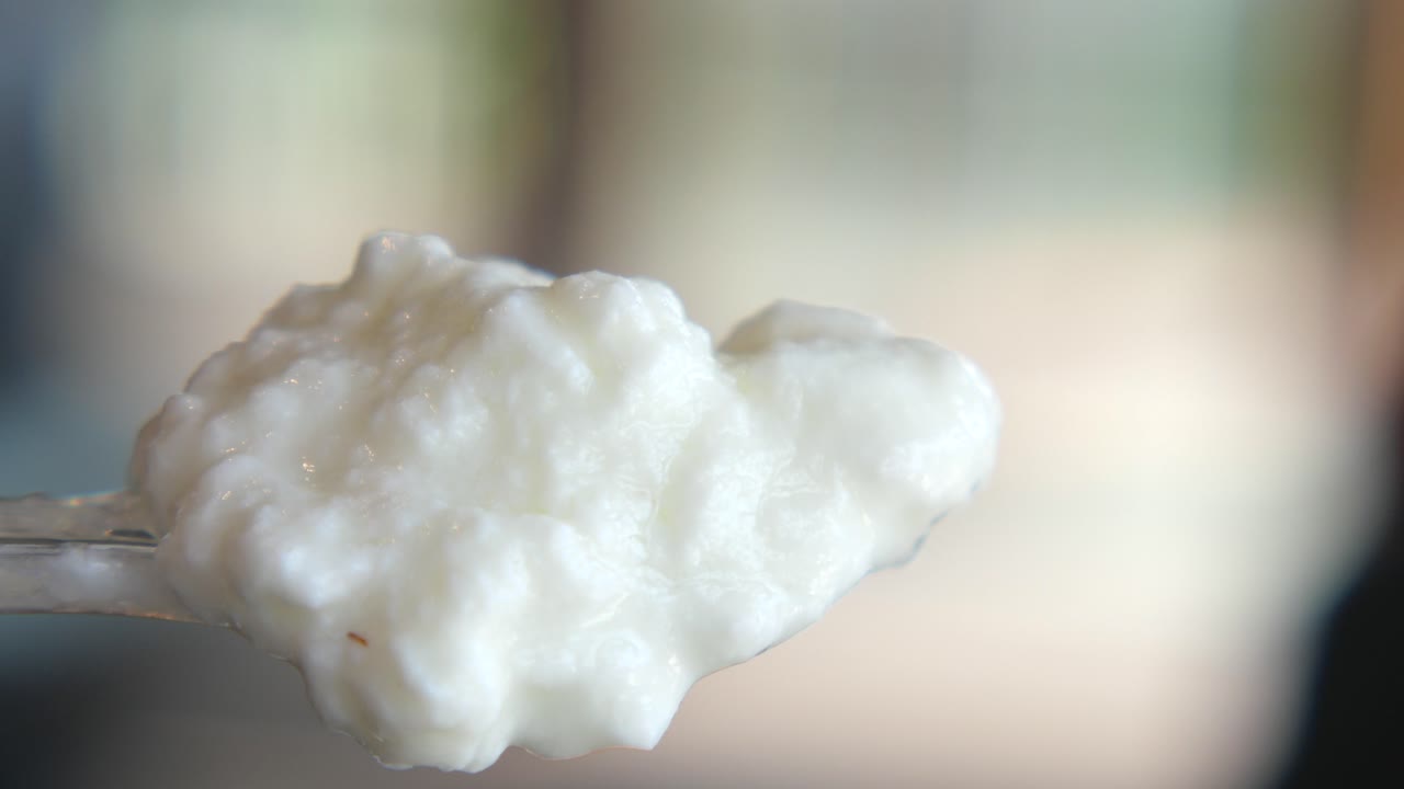 Spoonful of Creamy Yogurt