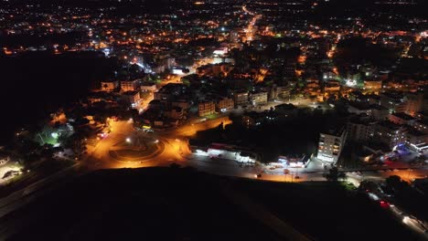 turkish republic of northern cyprus famagusta night aerial drone shooting