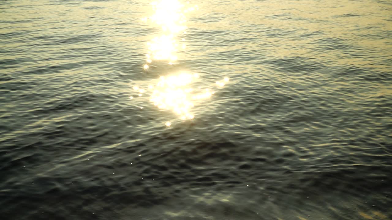 Beam of the sun at sunset. Slow motion