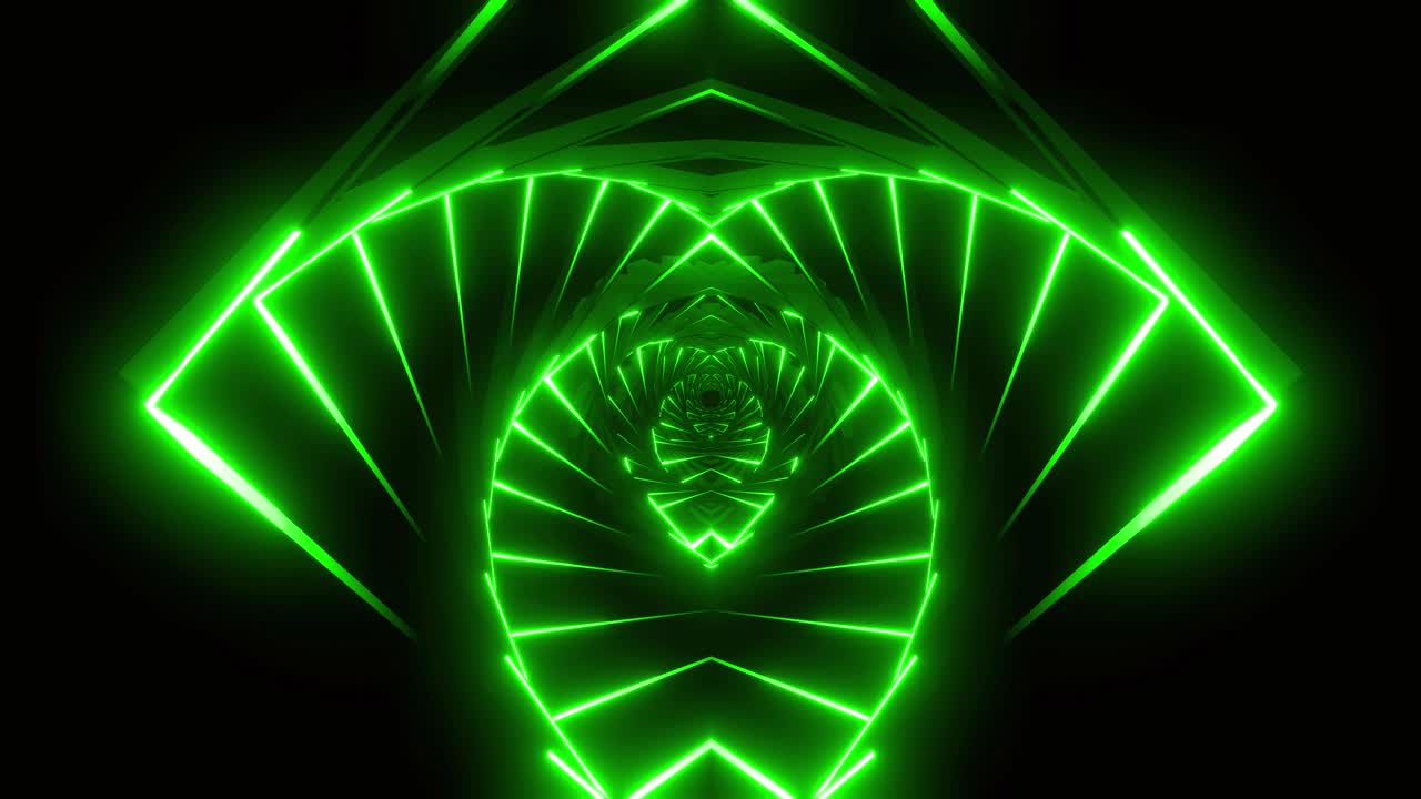 Neon Green Tunnel Visualizer