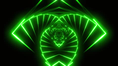 neon green tunnel visualizer