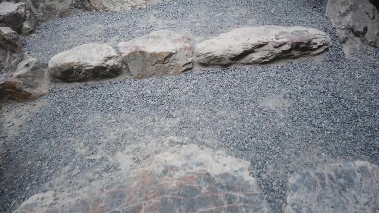 Japon Bahçesi Yolu'nda Doğal Taş Merdivenlerden Çıkış (Yakın Plan POV)