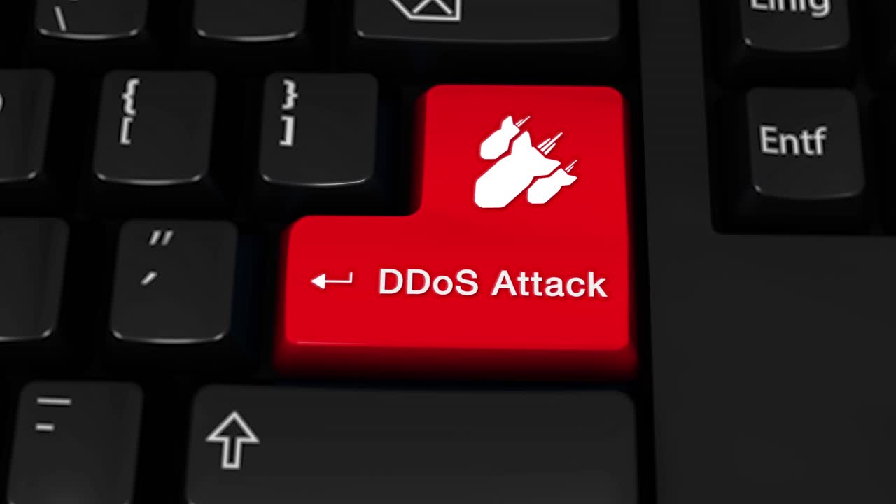 DDoS Attack Button on Keyboard
