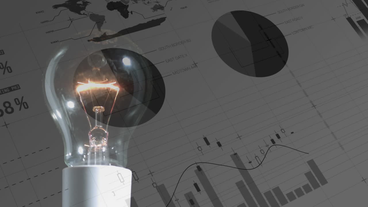 Different graphs and light bulb