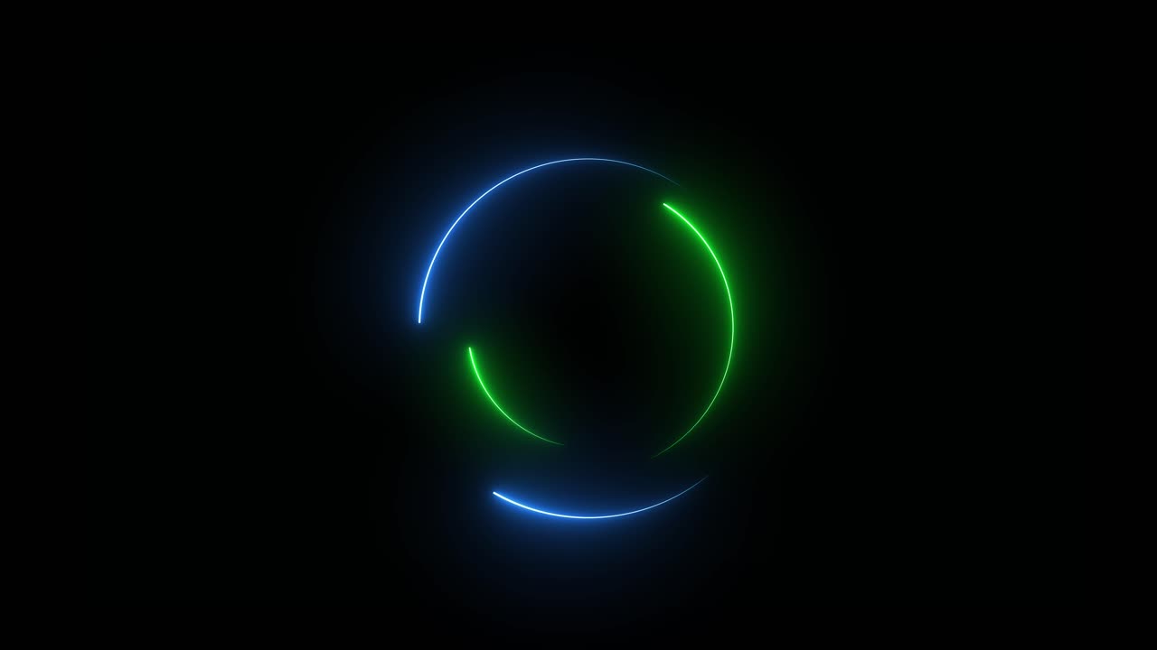 Abstract Rotating Neon Arcs