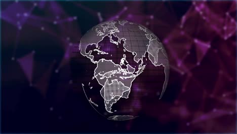digital particles earth animation motion background. communication particles tech earth animation.