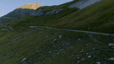 beautiful mountain road aerial