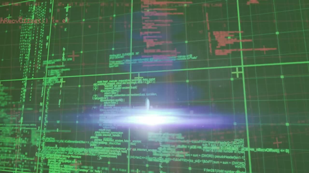 animação de placas de circuitos informáticos e processamento de dados