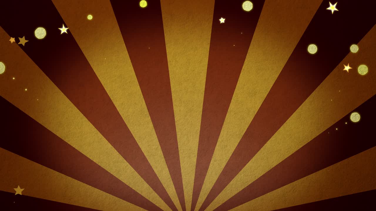 금색 불꽃놀이와 별이 움직이는 배경과 광고 또는 메시지에 대한 복사 공간