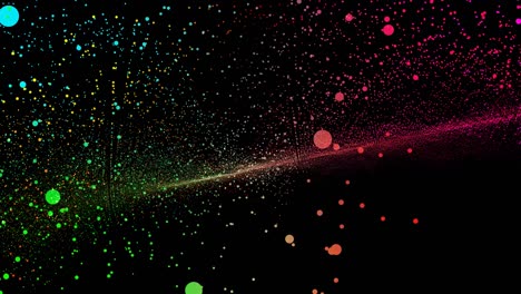 futuristic abstract rainbow million particles ball waveform dimension ,visualization wave technology colorful digital