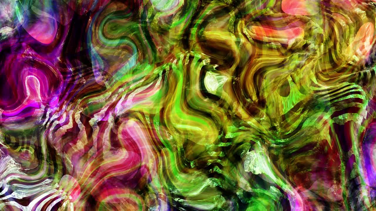 animación abstractamente colorida con un fondo líquido multicolor.