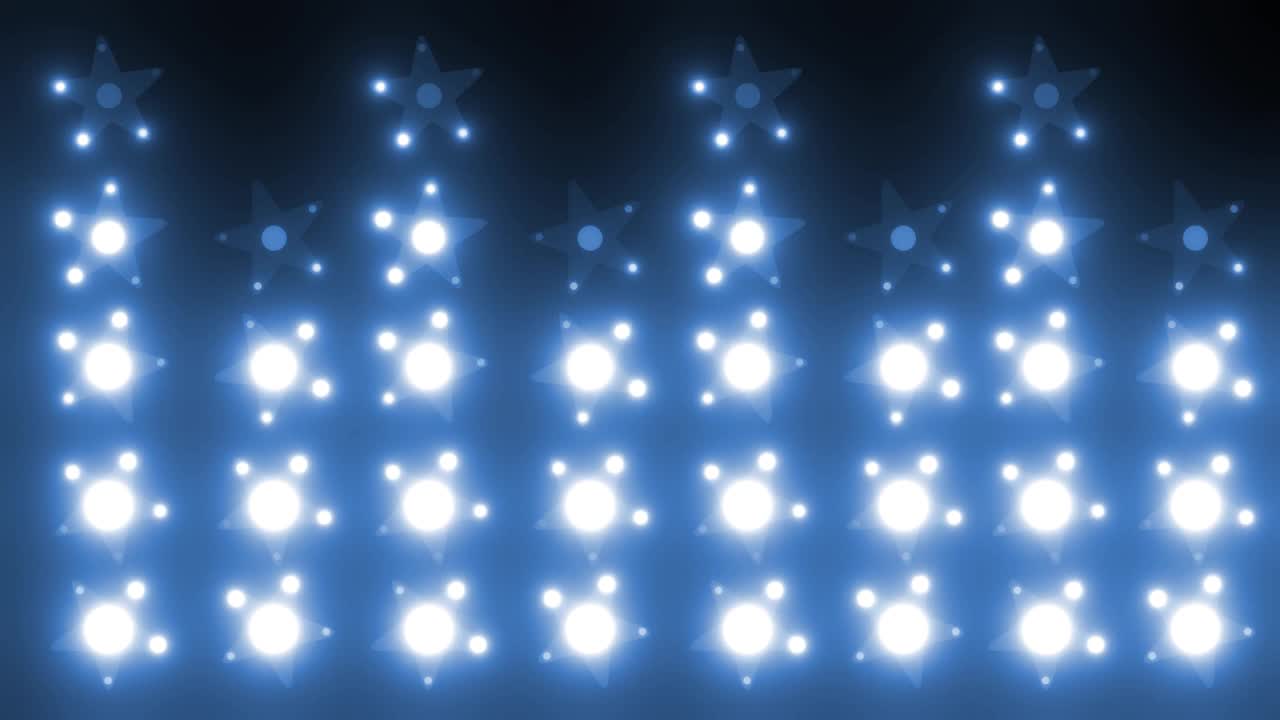 Glowing Blue Star Lights