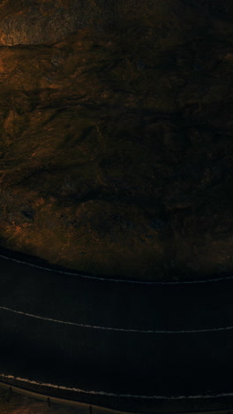 aerial view of a winding road