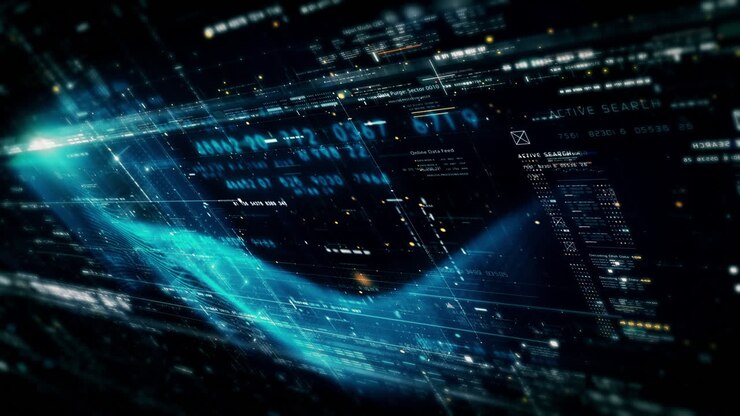 Advanced data matrix telemetry, meta, metaverse, and encrypt source code database numbers simulation in cyber space environment for head up display background