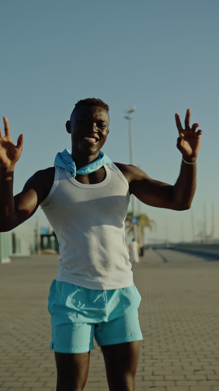 Man rollerblading on a sunny day