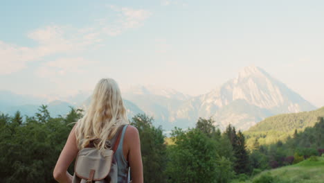 woman backpacking holiday. woman traveling