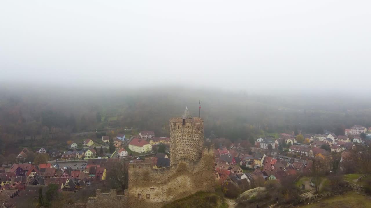castillo de kaysersberg, alsace_sobrevuelo aéreo