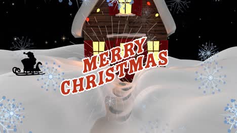 Animation-of-snow-falling-over-merry-christmas-text