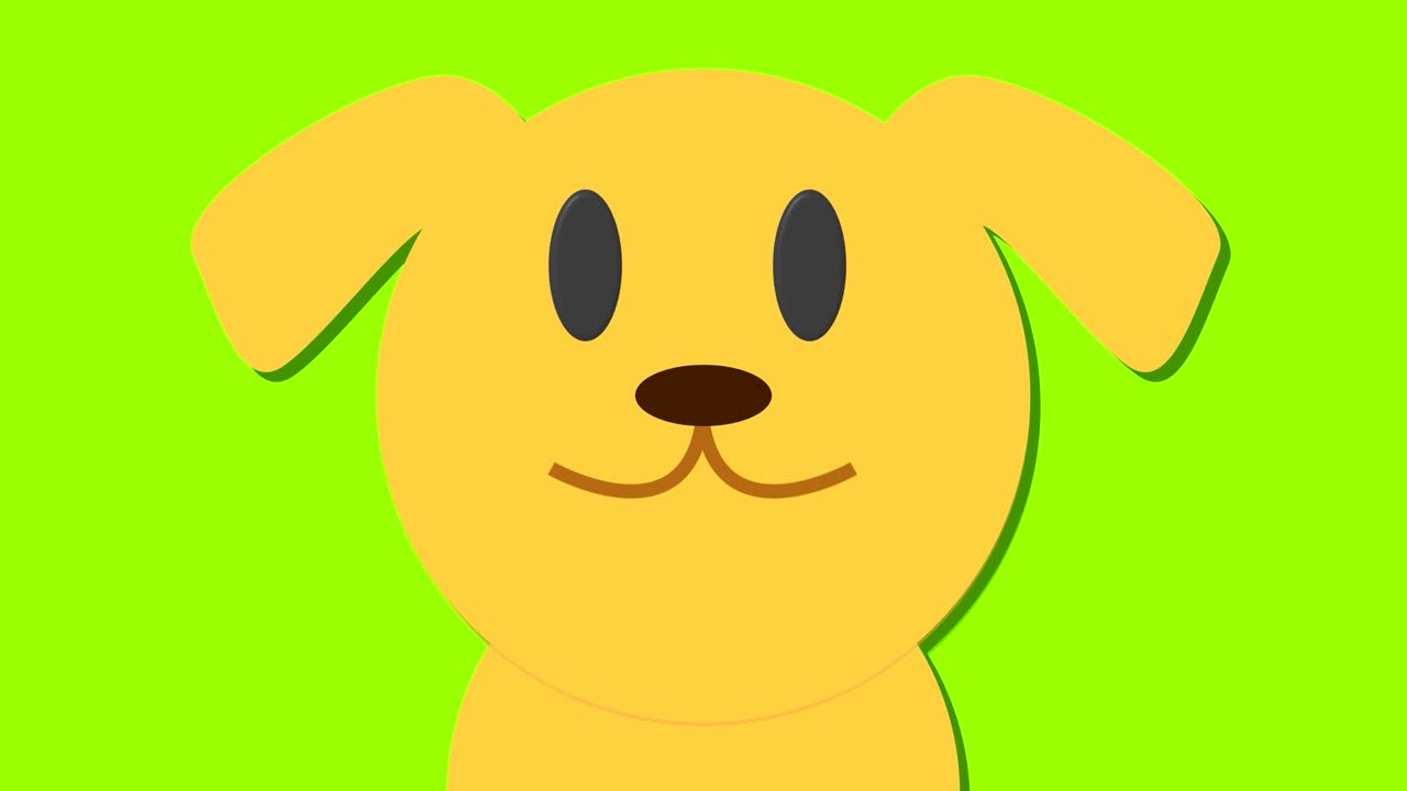 귀여운 만화 개 골든 라브라도 루프의 클로즈업