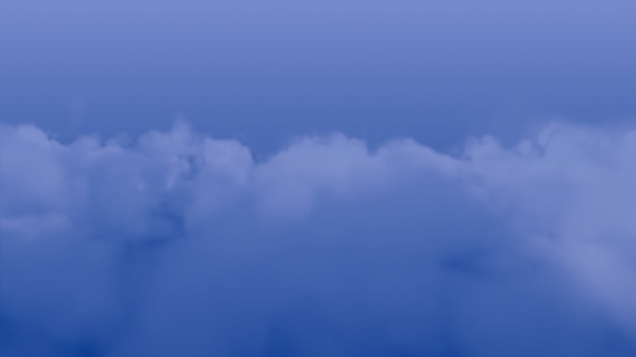 animación de nubes sobre un fondo azul