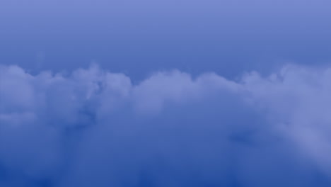 animación de nubes sobre un fondo azul