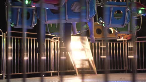 colorful carousel at night in a amusement park