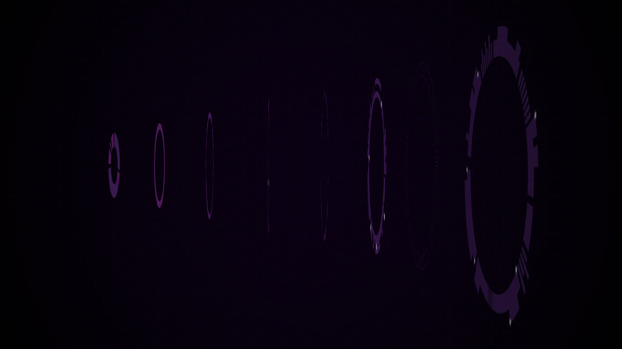 animación de círculos en movimiento con puntos de luz sobre fondo negro