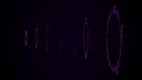 animation of moving circles with light spots on black background