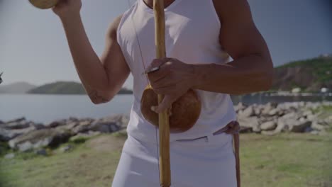 capoeira music performance by the water