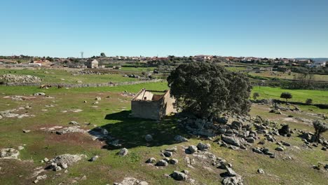 ruined house located in the deep spain where a hanged woman was found