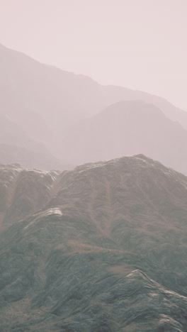 misty mountain range