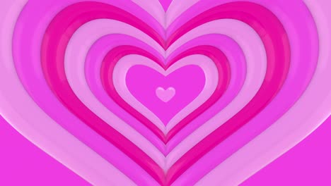 corazones rosados 3d formas de fondo animación en bucle.