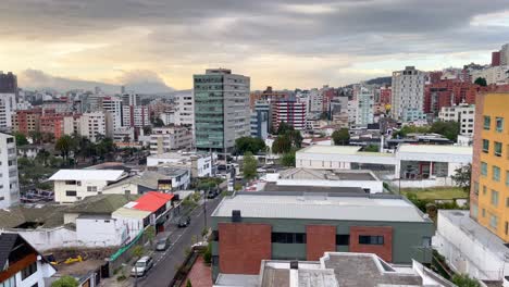 quito panorama of vibrant city in ecuador during majestic sunset