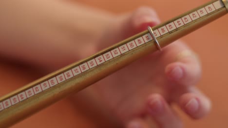 wedding ring getting measured by female