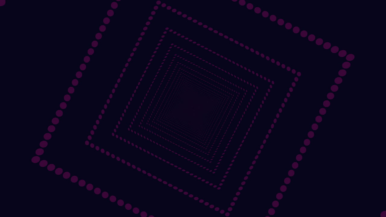 虹色のドットからの暗い空間のスパイラル未来トンネル 1
