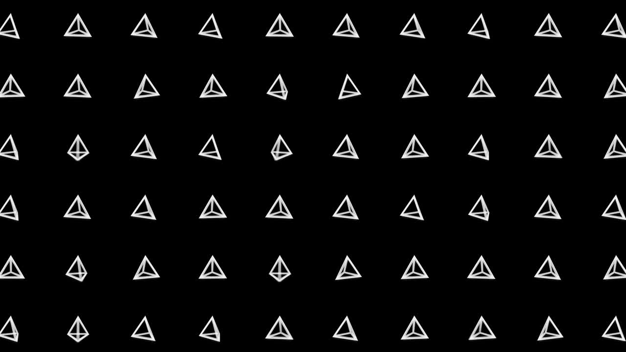 patrón de pirámide geométrica. baile de pirámides. animación de bucle de símbolo de negocio. diseño de red de negocios.