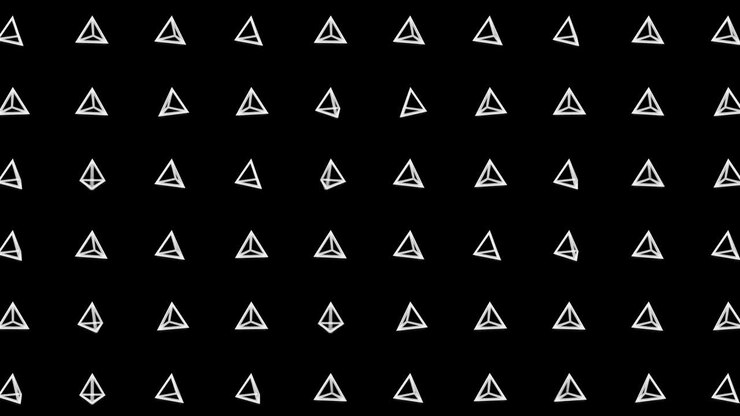Geometric pyramid pattern. Pyramid dancing. Business symbol loop animation. Business network design.