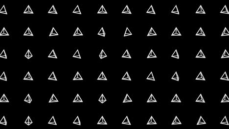 patrón de pirámide geométrica. baile de pirámides. animación de bucle de símbolo de negocio. diseño de red de negocios.
